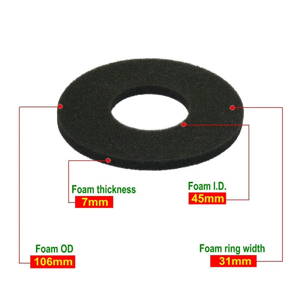 LE25 Foam Rings for JBL Tweeter L16 L19 L26 L36 L50 L100A L120 L120A R82 R103 R123 4311 4312 4301 ect 2 Pair