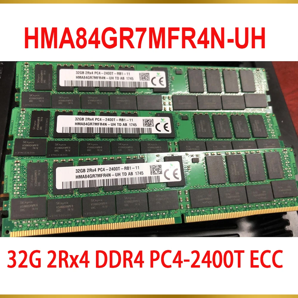 1 Pcs For SK Hynix RAM 32GB 32G 2Rx4 DDR4 PC4 2400T ECC Server Memory HMA84GR7MFR4N