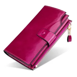 Luxury Wallet Genuine Leather Woman Coin Purse Anti-theft Multi-function  Wallet Card Holder Zipper Buckle Ladies Wallet 2022