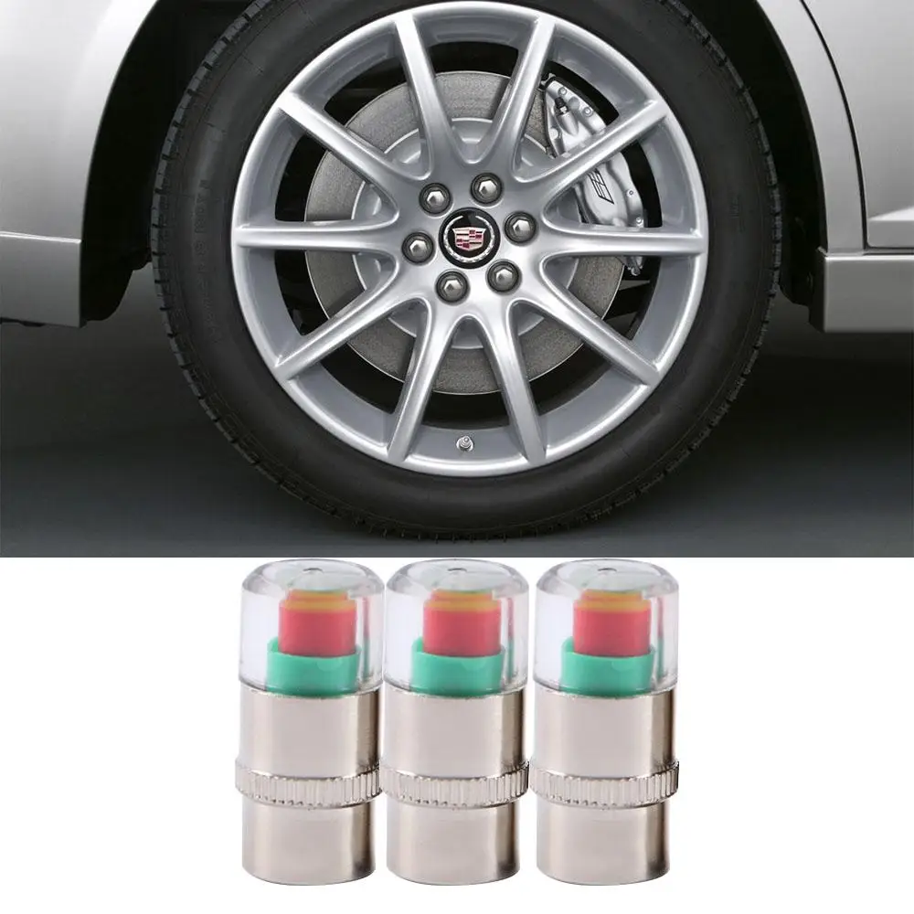 

Alert Pressure Indicator Valve Detection Valve Nozzle Tire Pressure Cap Tire Pressure Gauge Monitor External Tire Cap