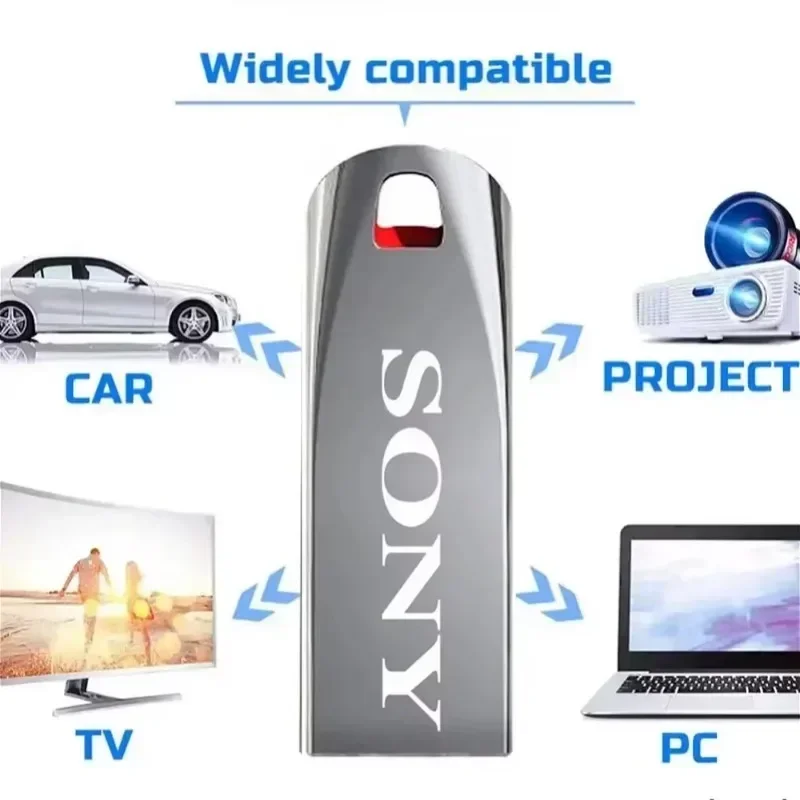 USB Flash Drive Flash Drive Sony 2TB USB3.0 PenDrive Metal Flash Drives Memory 1TB 32GB Stick Portable Waterproof Usb Stick High Speed OTG Pen Drive For PC