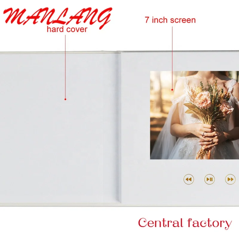 Custom  Custom Digital Invitation Wedding Book Lcd Screen Greeting Card Video Brochure