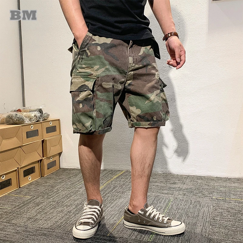

Military Style Outdoor High Quality Camouflage Tactical Cargo Shorts For Men Clothing Summer Japanese Harajuku Casual Pants Male