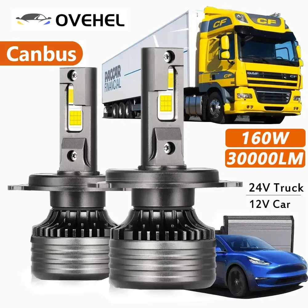 H7 H4 H11 HB4 9006 HB3 9005 led car lights led lights led bulbs led headlights led car headlights car headlamps LED Canbus Bulbs Headlight 160W 30000LM 12V 24v for Car Moto Truck CSP 3570 CHIP