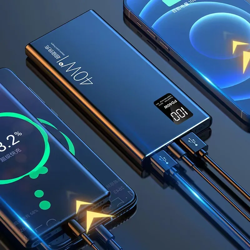 wireless charging power bank 40W Super Fast Charge 20000mAh Power Bank Two-Way Fast Charge Large Capacity Battery Suitable For Apple Huawei Xiaomi Laptop wireless power bank