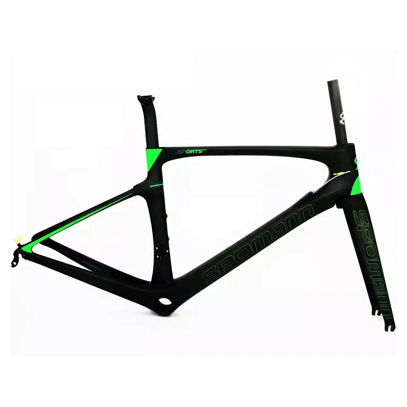 

Newest 3 colors SPOMANN Racing 700C Road bike matte UD full carbon fibre bicycle frames+fork+seatpost+headsets+BB