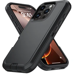 Ultimate Shockproof Defender Phone Case - Enhanced Protection and Sleek Design - iPhone Air (Black - Black)