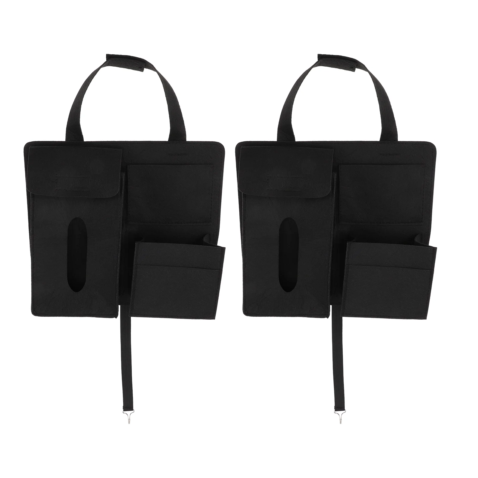 

2 Pcs Car Seat Bag Rear Storage Backseat Organizer Toy for Baby Pockets Seats Hanging Pouch Felt