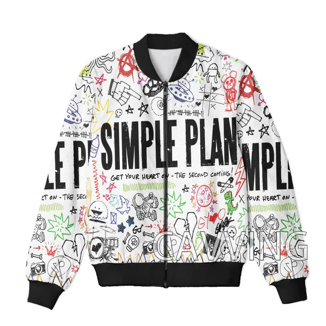 New Fashion Women/Men s 3D Print Simple Plan Band Zipper Bomber Jackets Men Overcoat Mens Coat Zip Up Jackets