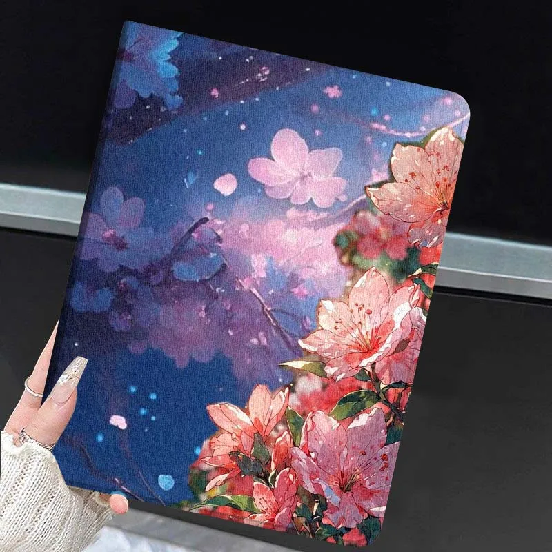 Pink Cherry Blossom Lake View Soft Tablet Case