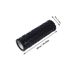 Yoga Column Foam Axis Massage Roller for Muscle Relief and Back Training (Black 8cm)