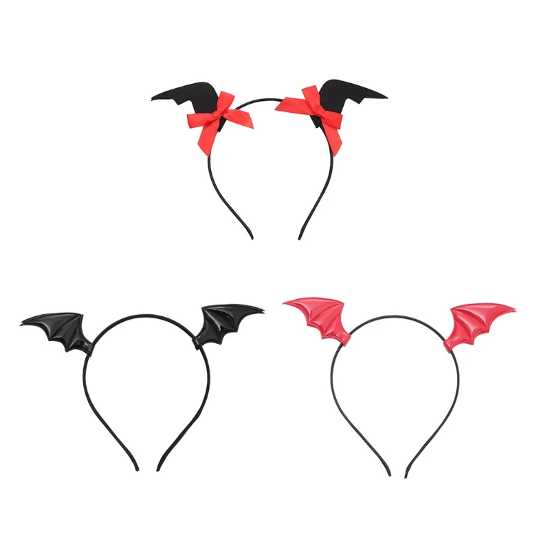 

Halloween Hair Hoop Bat Wing Headband Evil Horn Hairband Performance Headdress Cosplay Costume Decor drop shipping