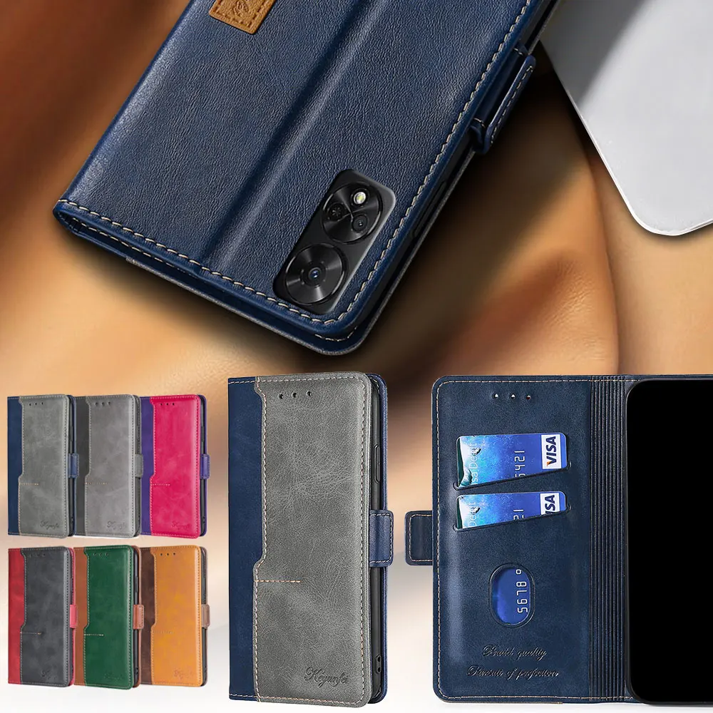Elegant Business Book Style Multi Card Leather Flip Kickstand Case Cover