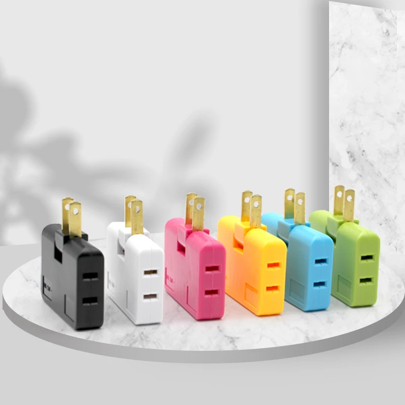 3 In 1 Extension Plug Electrical Adapter 180 Degree Rotation Adjustable America Canada Japan Mobile Charging Converter Socket