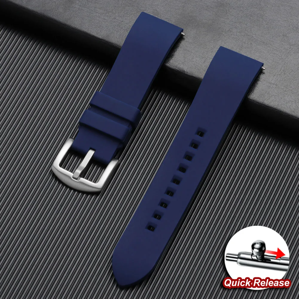 Quick Release Sports Waterproof Silicone Watchband - Universal Wristband in Multiple Sizes
