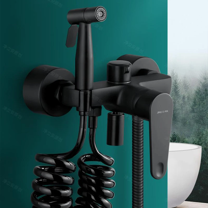 ก๊อกน้ำฝักบัวพร้อมหัวฉีด ก๊อกน้ำห้องน้ำ ก๊อกผสมน้ำร้อนน้ำเย็นแบบสามทาง ก๊อกน้ำอเนกประสงค์สำหรับใช้ในครัวเรือน 1