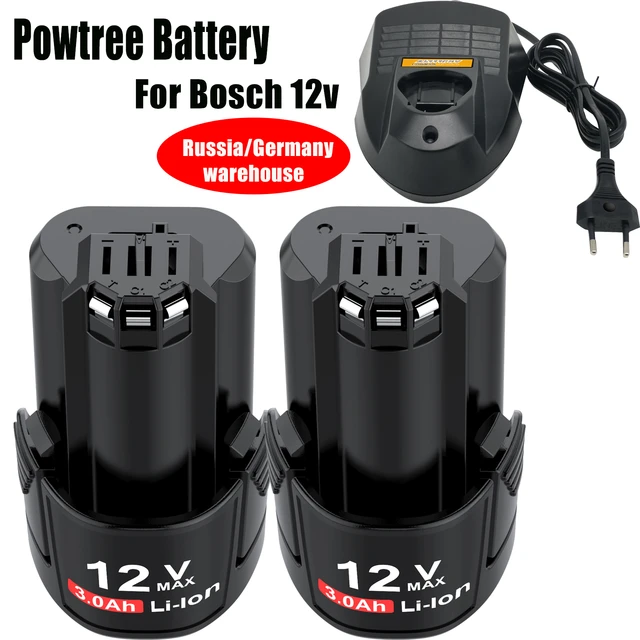 10.8V 12V 3000mah Li-ion Rechargeable Battery for BOSCH BAT412A