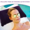 Camping Pillow Pillows For Sleeping Ergonomic Inflating Car Foam Outdoor Travel Portable Protect The Neck 4