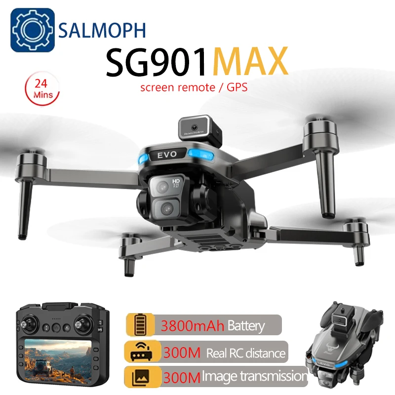 Drone quadcopter ZLL SG901 MAX GPS Drone HD Camera WIFI Obstacle Avoidance Screen Remote Control Brushless Motor RC