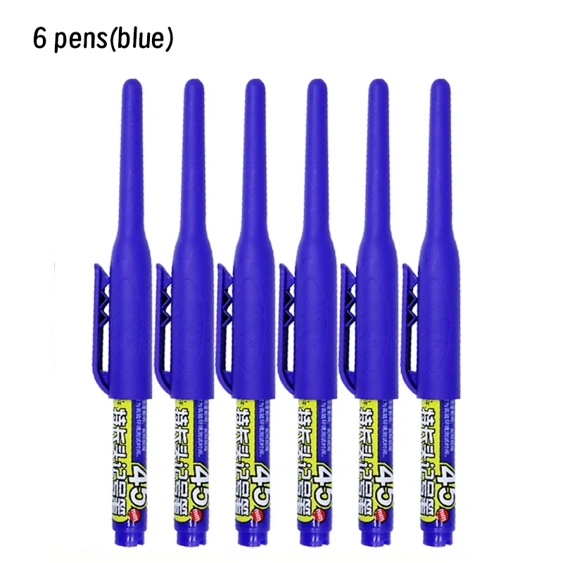 Waterproof Long Nib Deep Hole Marker Pen for Woodworking - Black/Blue/Red Ink