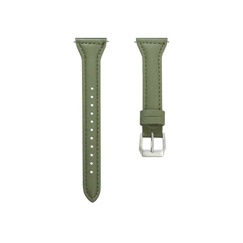 Slim Leather Watch Strap - 20mm/22mm Adjustable Bracelet