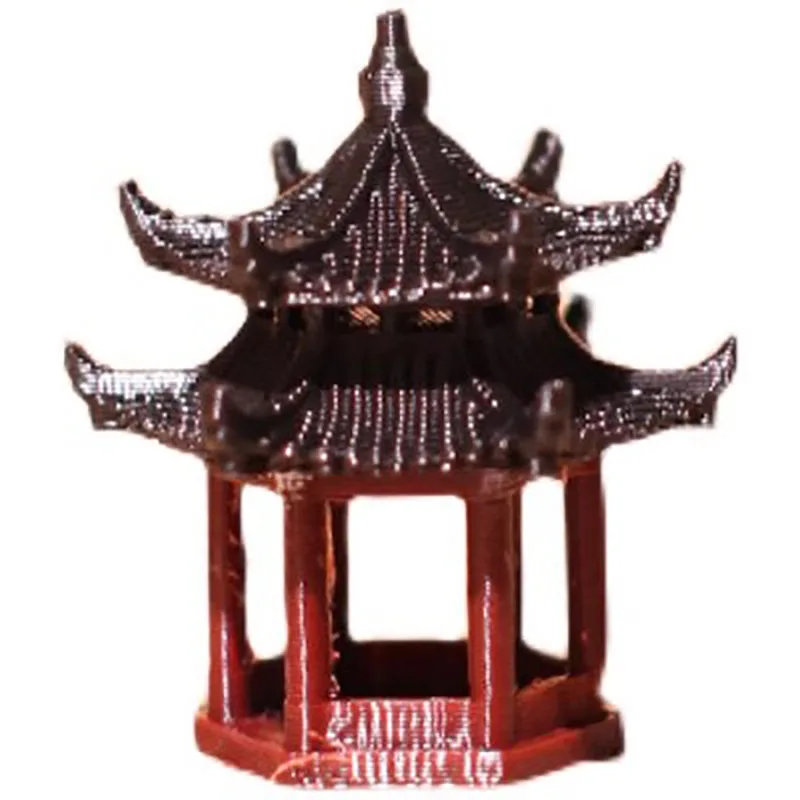 Aquarium Accessories Decoration Chinese Style Ancient Architecture, Micro Landscape Ornaments for Fish Tank, Courtyard Decorat
