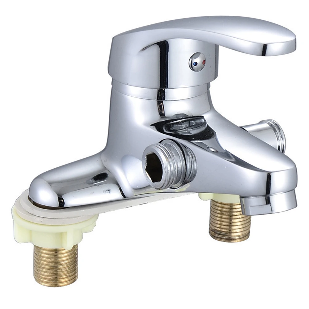 

Bathroom Faucet Water Mixer Tap Sink Tap Water Outlet Double-Hole Press Switch Control Single Handle Bath Faucet