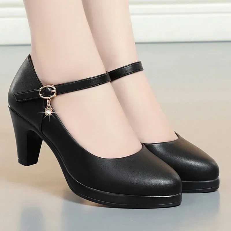 Fashion New Elegant/Comfortable Party Pu Wedding High Heels Spring/Autumn Rhinestone Sexy Prom Women's Shoes Zapatos Mujer 4