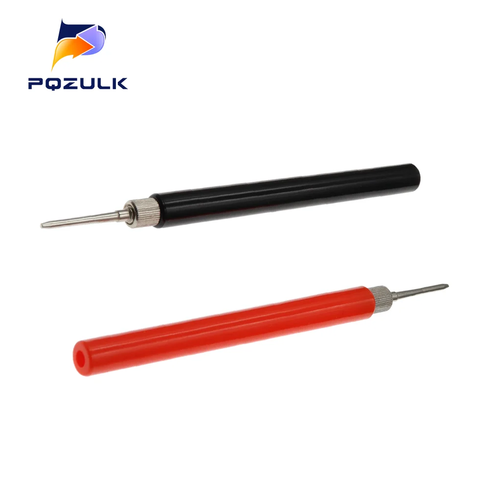

100PCS Multimeter Spring Test Probe Tip Insulated Test Hook Wire Connector Test Needles Electrical Test Probe Test Leads 128mm