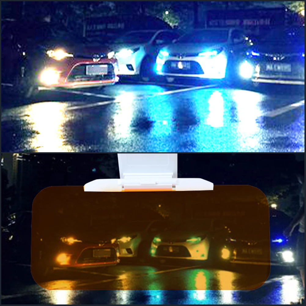 조절 가능한 햇빛 차단 안경, 자외선 차단 HD 눈부심 방지 고글, 접이식 플립 다운 클리어 뷰 바이저 HD 주야간 눈부심 방지 고글