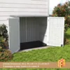 Horizontal Outdoor Storage Shed,47 Cu.ft Resin Outdoor Storage Cabinet Waterproof for Garden/Patio/Backyards 6