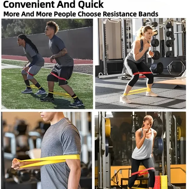 7Pcs TPE Resistance Bands Set Rubber Loop Strength Training Workout Yoga Gym Equipment Elastic Portable Pilates Fitness Band 5