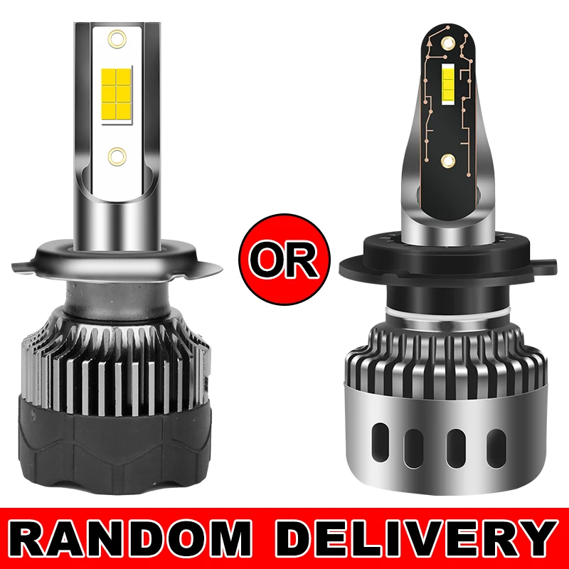 LED Car Headlights H7 Led Headlight 6000K H1 H4 H8 H11 Led Bulb Fog Light 9012 Hir2 9005 HB3 9006 HB4 Auto Lamp 25000LM 120W Turbo 4300K Mini Diode