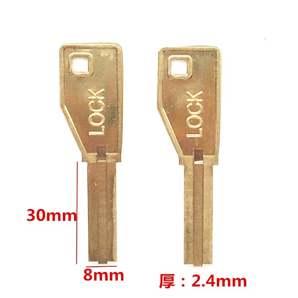 Full copper handle fingerprint lock double leaf key blank 10PCS