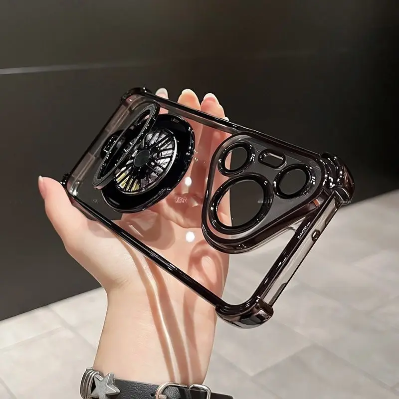 Rotating Gyroscopic Shockproof Case with Magnetic Bracket and Magsafe Holder