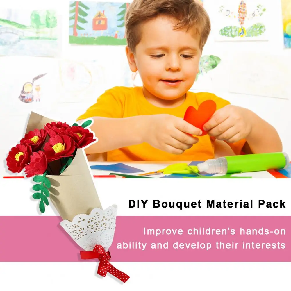 

Diy Bouquet Kit Eco-friendly Diy Flower Bouquet Kit for Kids Vibrant Colors Unique Texture Interactive Parent-child Toy