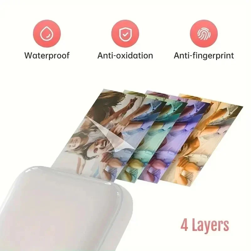GlowMartHPRT MT53 Mini Pocket 3 Inch Mini Bluetooth Wireless Photo Printer Portable Color Photo Printer Usb Printers &