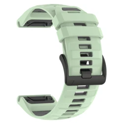 QuickFit Silicone Band - Premium Durable Strap - QuickFit 22mm (Mint Green Black)