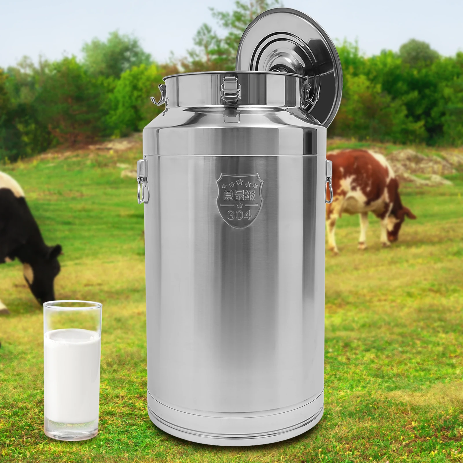 Large Capacity Stainless Steel Milk Jug