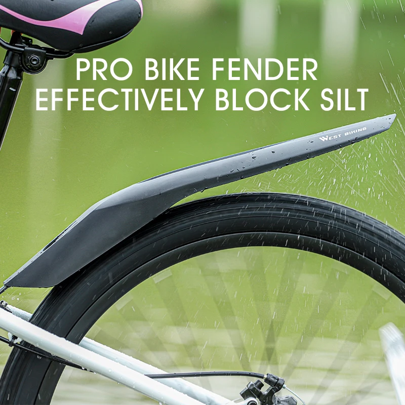 WEST BIKING 2 Pcs Bicycle Fenders Set 22-24 Inch MTB Front/Rear Mudguard Tire General Cycling Mud Guard Wings Bike Accessories
