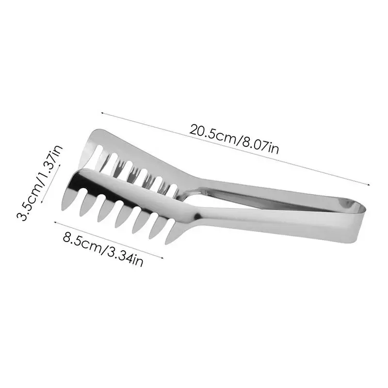 Stainless Steel Pasta Tongs Spaghetti Server Heat Resistant tool Comfortable Grip Spaghetti Noodle Cooking Tongs Kitchen Gadgets