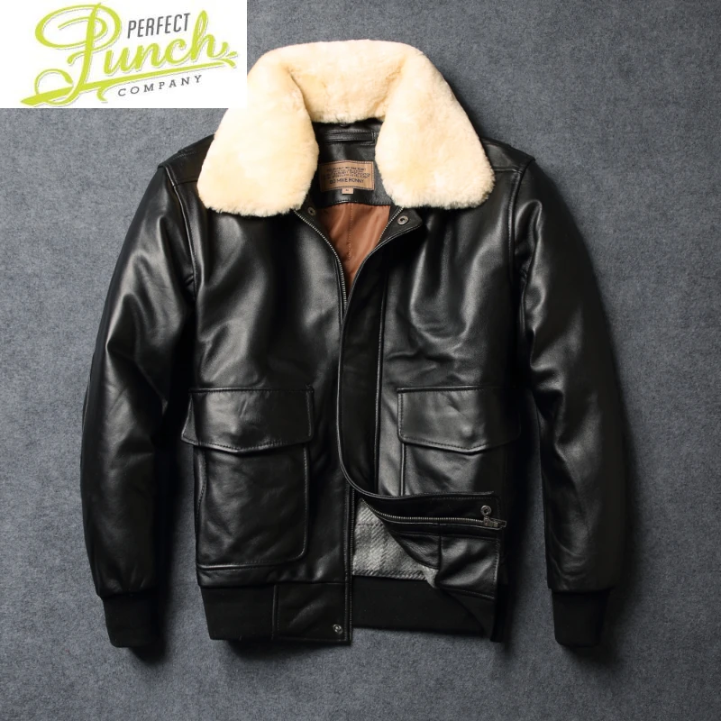 

Jacket Autumn Clothes Winter Men Genuine Leather Sheepskin Men's Coat Wool Collar Short Male Leather Jacket Chaquetas Hombre Lq