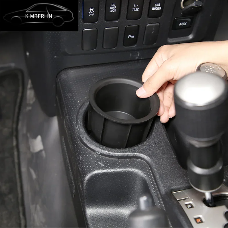Per 07-21 Toyota Fj Cruiser Central Water Cup Storage Box Car Tpe Anti-Rumore Ammortizzatore Water Cup Storage Box Accessori