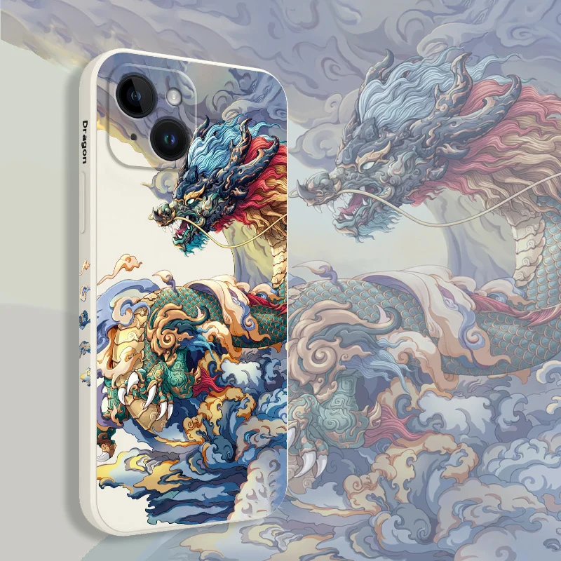 Фото Чехол Dragon Soars для телефона iPhone 15 14 13 12 11 Pro Max Mini X XR XS SE2020 8 7 Plus 6 6S Plus, чехол №2