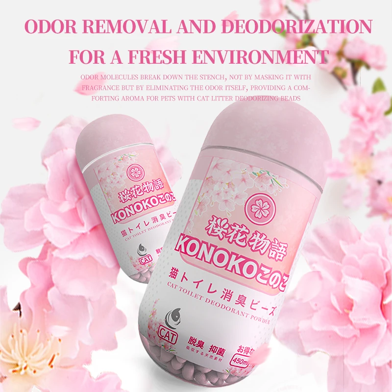 Konoko Cat Litter Deodorizing Beads, odor removal agent, cat litter companion, cat poop deodorizing crystals