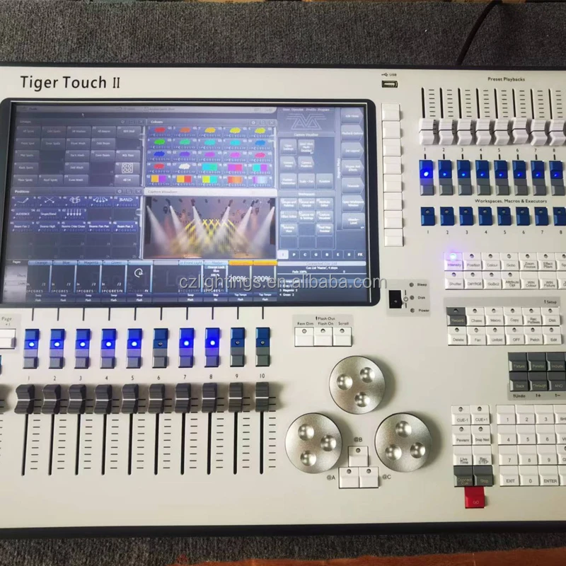 타이거 터치 프로 V16 디스코 DMX 512 라이트 콘솔, 수동 스위치 DJ 컨트롤러, 맞춤형 로고 라이트 컨트롤러, 공장 도매