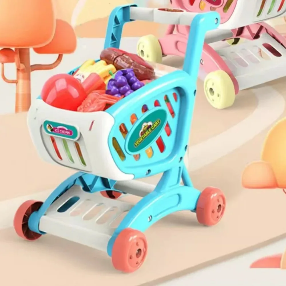 Children's Toys Shopping Cart Children Playing Fruits Vegetable Storage Trolley