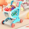 Children'S Toys Shopping Cart Children Playing Fruits Vegetable Storage Trolley Drop Resistant No Pollution Safe Materials Carts 2
