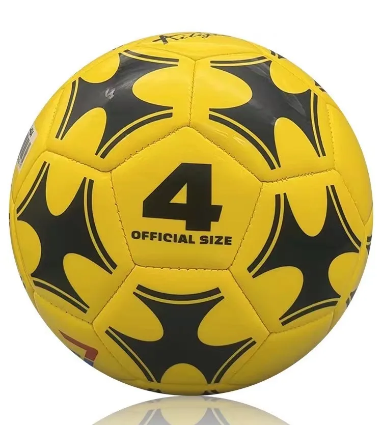 thumbnail image 1 of Balón de fútbol de PVC de tamaño 4, cosido a máquina, para adolescentes, para entrenamiento en interiores y exteriores, resistente al desgaste, antideslizante, 1 of 5