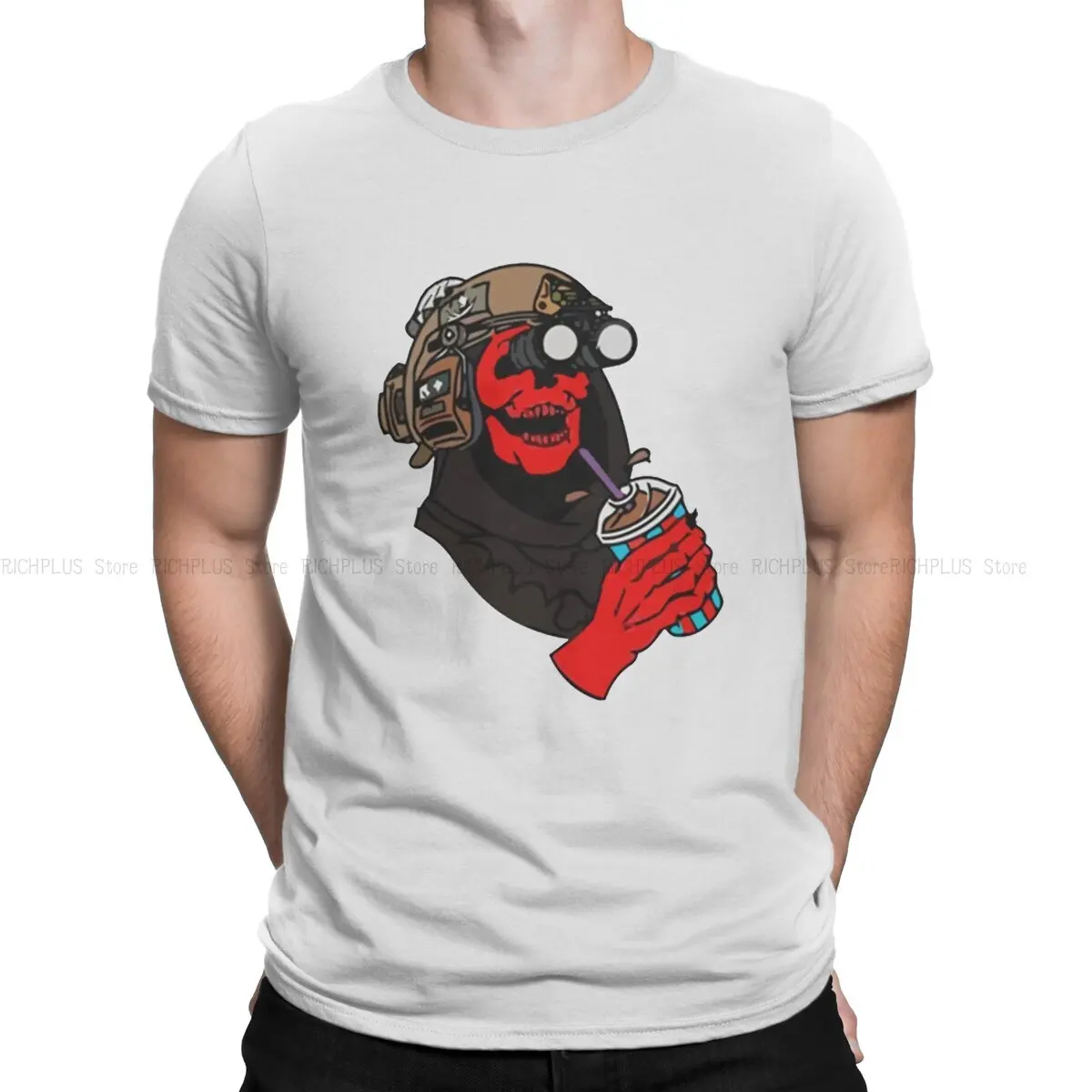 

Drinking Skull Hip Hop TShirt Forward Observations Group Leisure T Shirt Newest T-shirt For Men Women